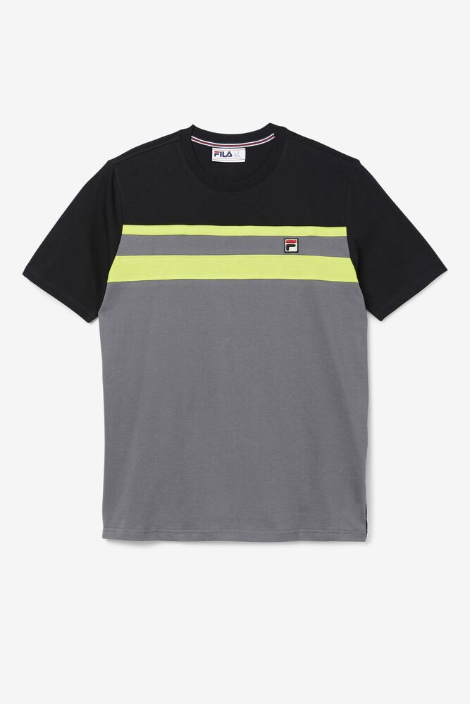 Fila T-Shirt Dover Mens Grey - India RUO-280417